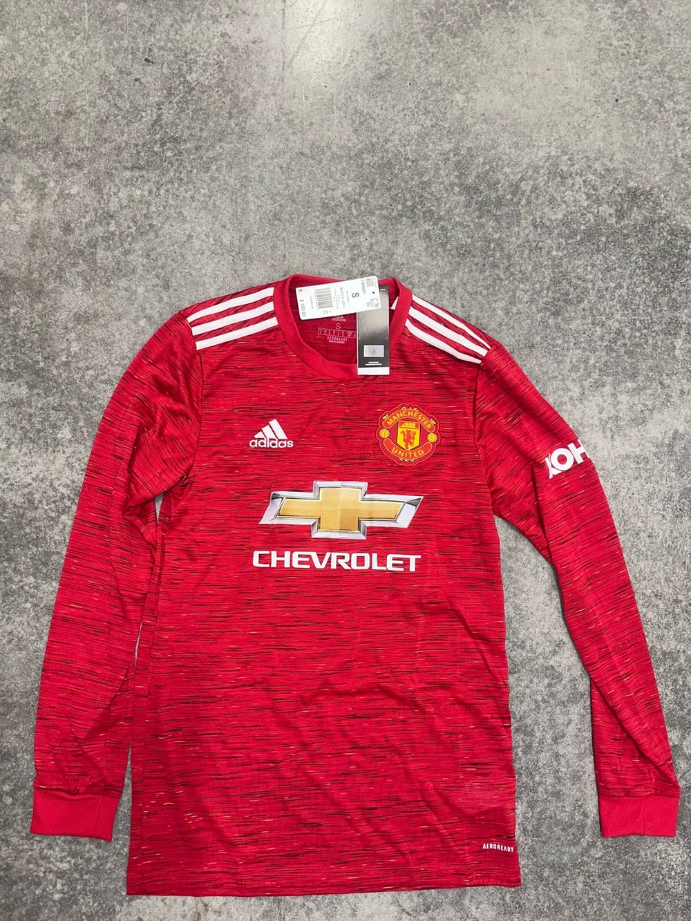 Adidas Manchester United Home Long Sleeve Jersey FM4290. Adult Size: Small